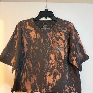 Newport Blue Tie-Dye Cropped Muscle Car Tee | XL | Y2K Graphic Shirt